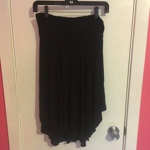 Chic Black Short Maxi Skirt
